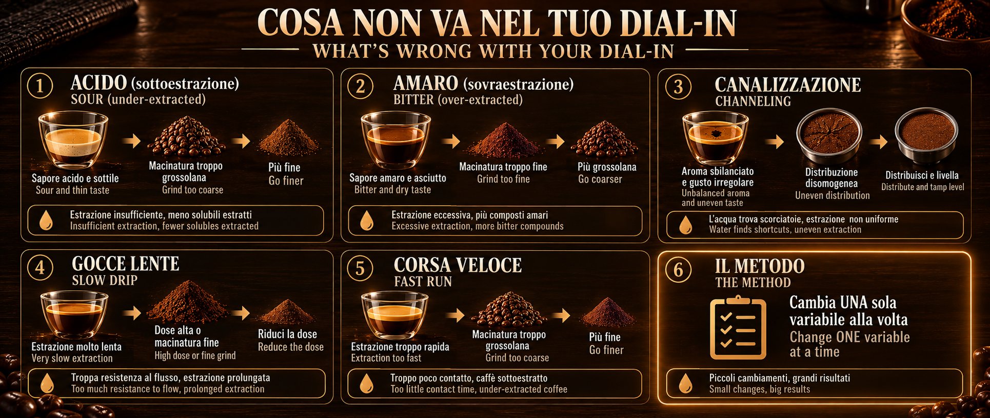 Infografica bilingue — i dati in un colpo d'occhio. La stessa immagine vale per la versione italiana e inglese.